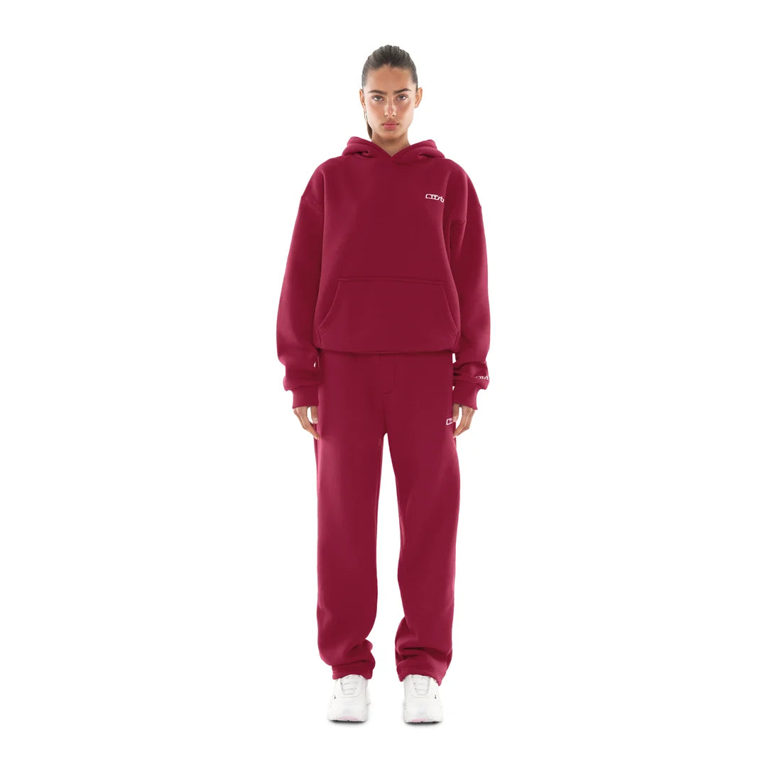 OPEN LEG JOGGER  RED